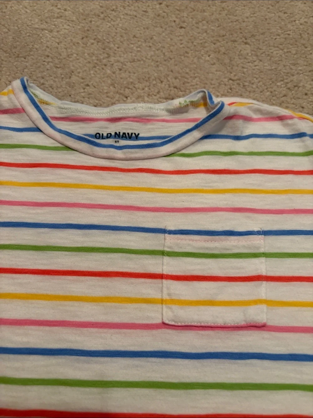 Old Navy Beige Zebra Print Dress with Multi-Color Stripe Tee